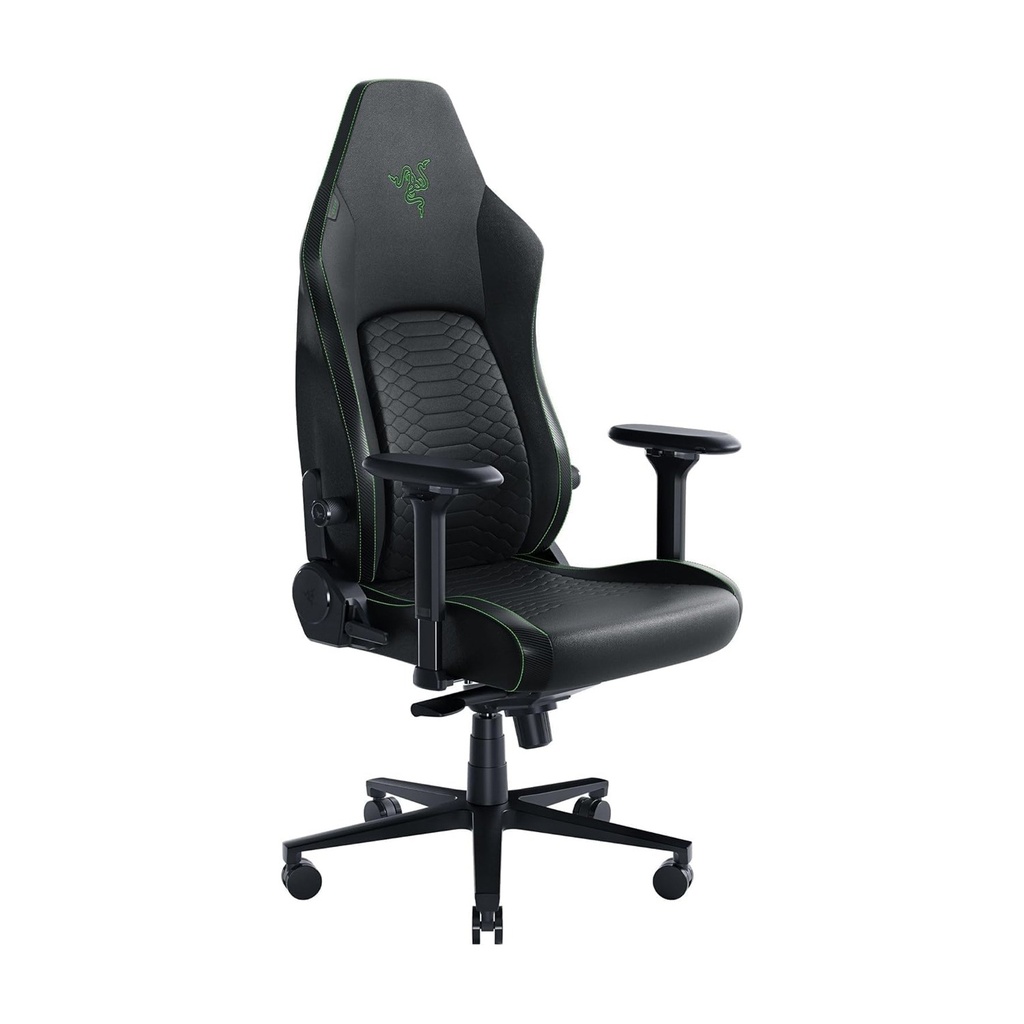 [RZ38-04900100-R3G1] Razer Iskur V2 Gaming Chair with Adaptive Lumbar Support, Fully Adjustable lumbar Curve High Density Foam Cushions 4D Armrests - Black / Green