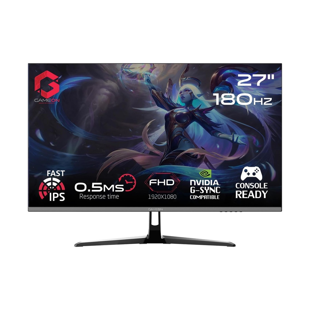 [GOPS27180IPS] Gameon Pro Series 27" FHD IPS 180Hz 0.5ms, HDMI 2.1, Display Port 1.4 With AMD FreeSync & Nvidia G-Sync Gaming Monitor