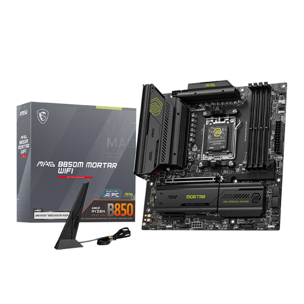[911-7E61-001] MSI AMD MAG B850M Mortar WIFI DDR5 Gaming MotherBoard