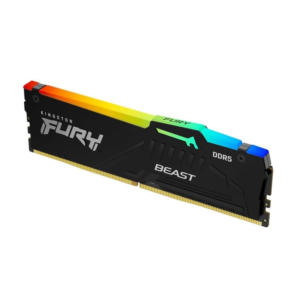 [KF560C36BBEA-32] Kingston Fury Beast RGB 32GB DDR5 6000MT/s CL36 (AMD Expo & Intel XMP 3.0) Memory - Black