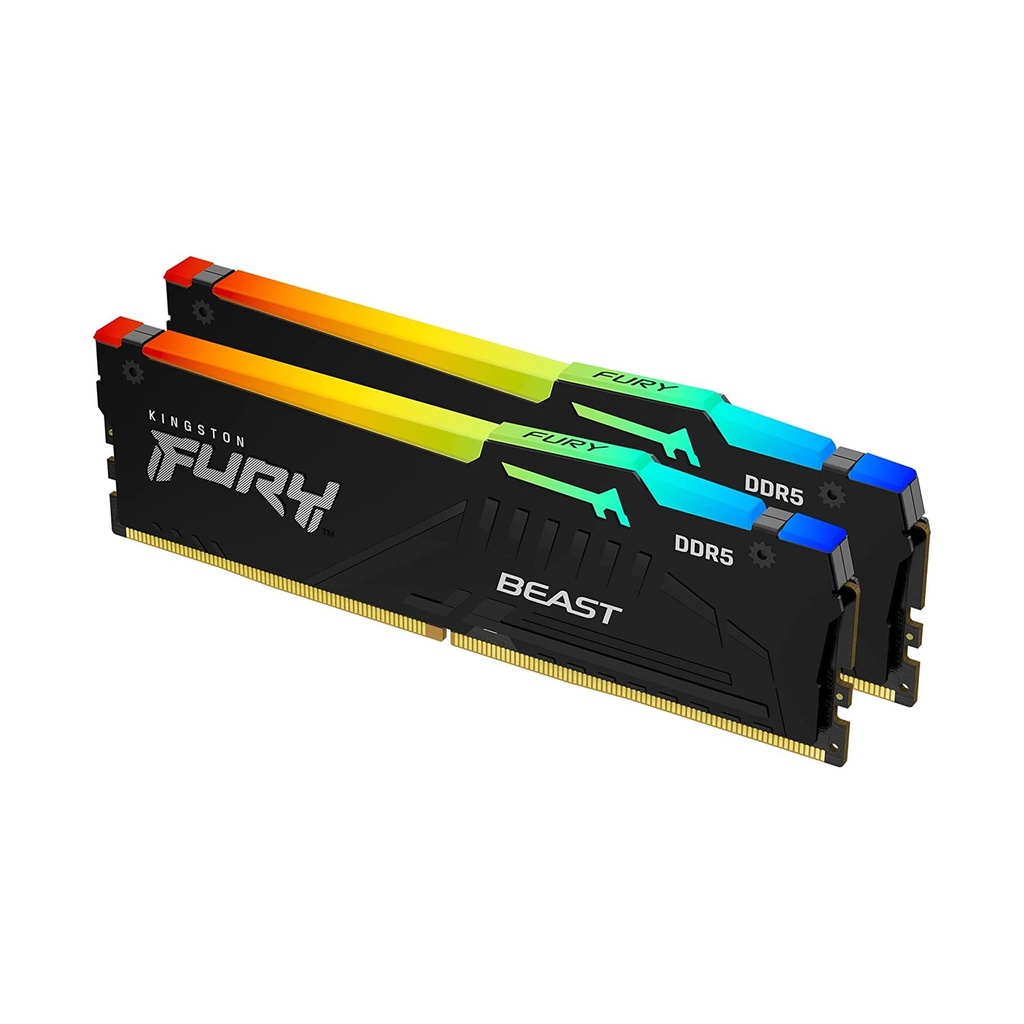 [KF560C36BBE2AK2-32] Kingston Fury Beast RGB 32GB (2x16GB) DDR5 6000MT/s CL36 Memory Kit - Black