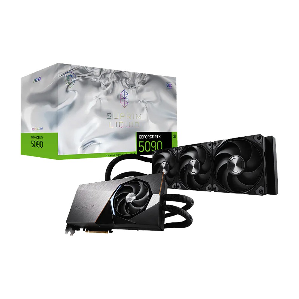 [912-V530-067] MSI Geforce RTX 5090 Suprim Liquid SOC Edition 32GB GDDR7 Graphic Card