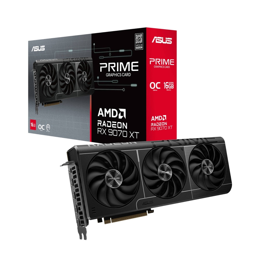 [90YV0L71-M0NA00] Asus Prime AMD Radeon RX 9070 XT 16GB GDDR6 OC Edition Graphic Card