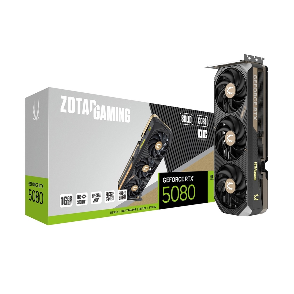 [ZT-B50800J2-10P] Zotac Geforce RTX 5080 16GB Solid Core OC Edition GDDR7 Graphic Card