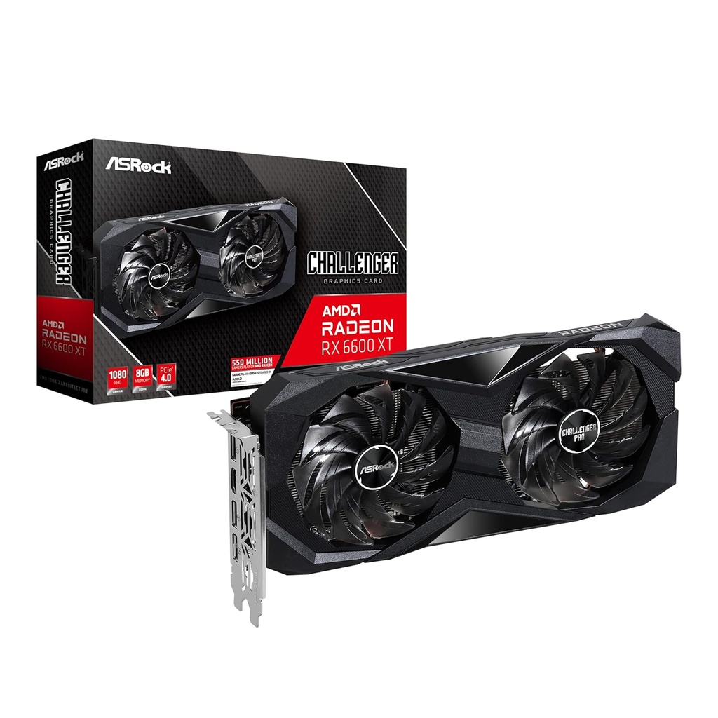 [90-GA2TZZ-00UANF] ASRock AMD Radeon™ RX 6600 XT Challenger D 8GB OC GDDR6 RX6600XT CLD 8GO - Graphics Card