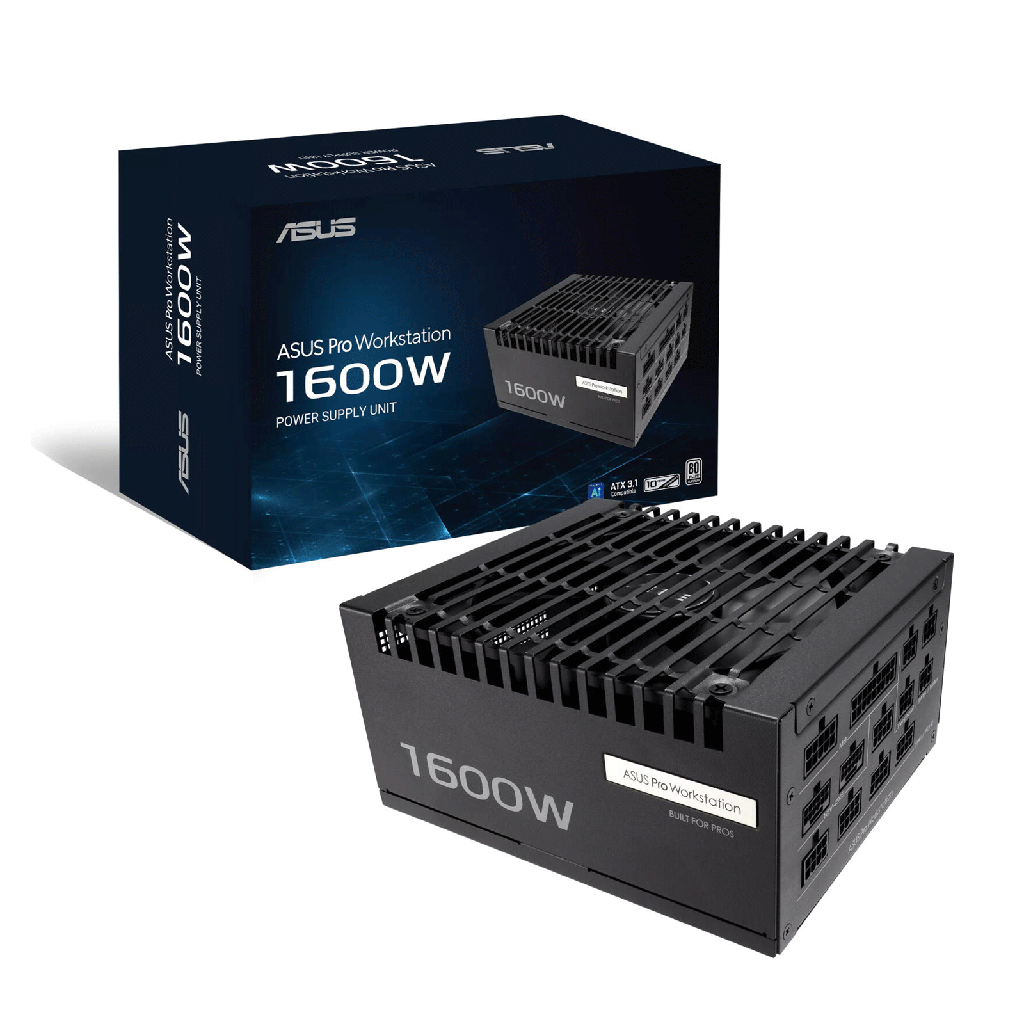 [90YE00Z2-B0NA00] ASUS Pro WS Power Supply, 1600W 80 PLUS Platinum Efficiency, ATX 3.1 Compatible