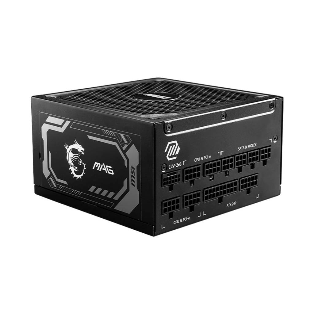 [306-7ZP9B18-CE0] MSI MAG A1000GL 80PLUS Gold 1000W ATX 3.1 Ready PCIe 5.1 Ready Power Supply