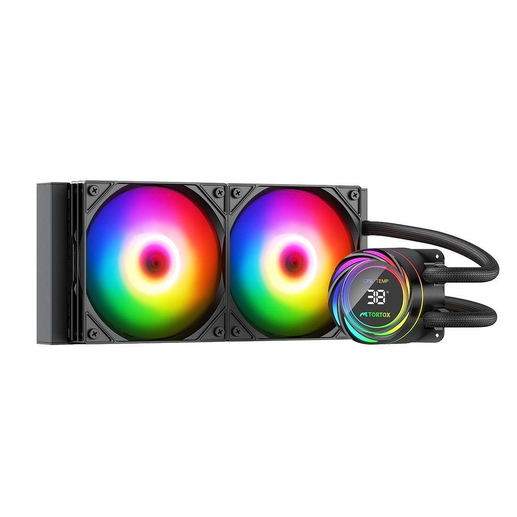 [NivoraVibe240-B] Tortox Nivora Vibe 240 ARGB Liquid CPU Cooler - Black