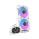 DarkFlash All-in-One 360mm Liquid CPU Cooler CPU support socket LGA,Comes with LCD Magnetic display, Low noise CPU Liquid Cooler-White