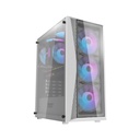 DarkFlash DK352 Plus ATX Mid Tower Front Panel Tempered Glass Side Panel Case With 4 ARGB Fans - Black